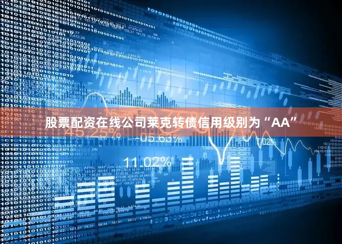 股票配资在线公司莱克转债信用级别为“AA”